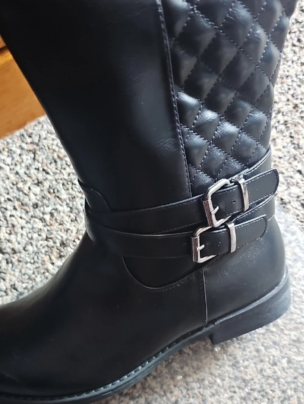 Vepose Black Over-the-Knee Riding Boots